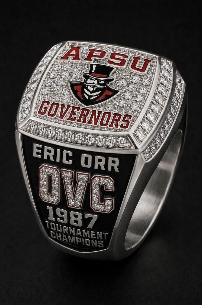 Eric Orr — APSU Governors OVC 1987 Tournament Champions Ring